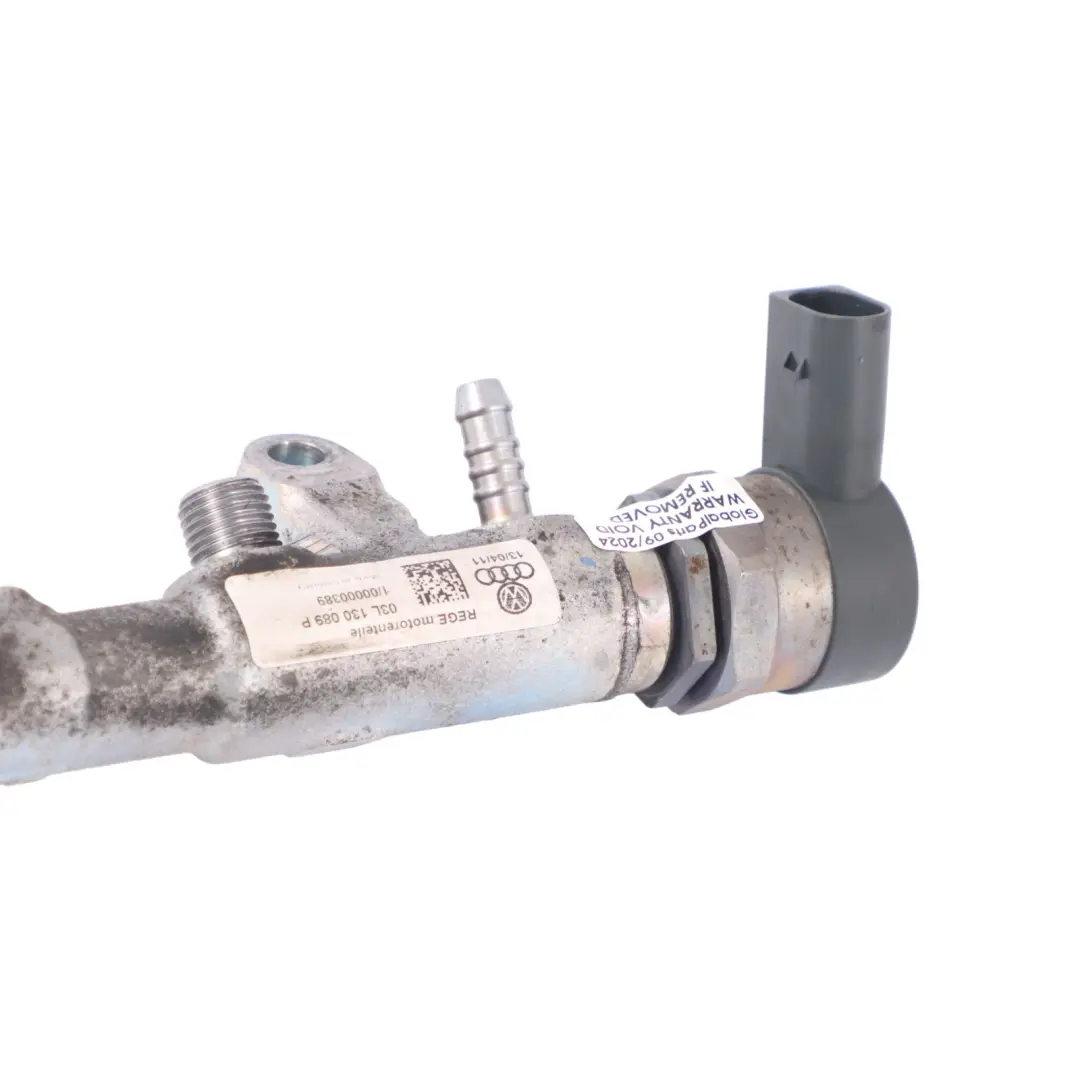 Audi A3 8P 2.0 TDI Diesel Fuel Injector Rail Line Distributor - SKU 03L130089P - Part number 03L130089P