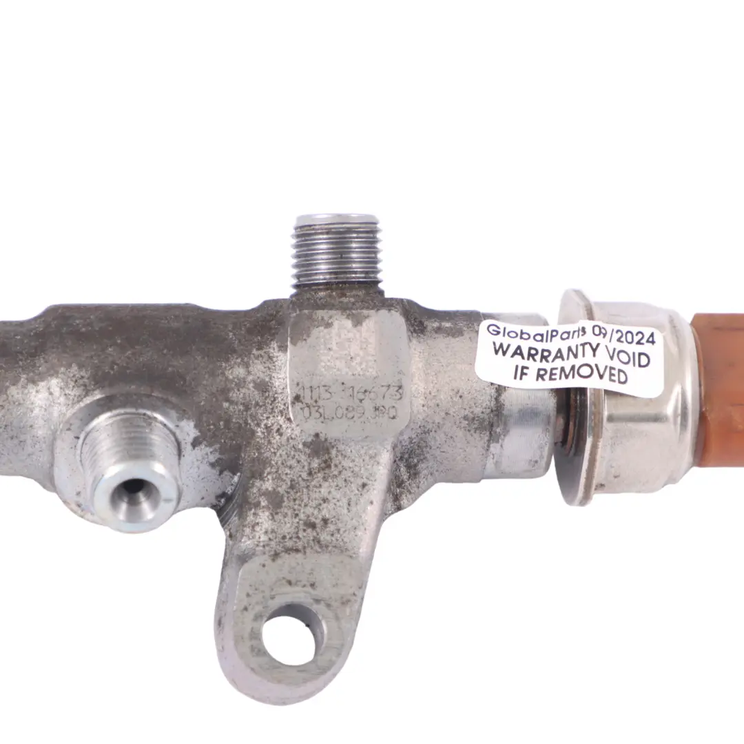Audi A3 8P 2.0 TDI Diesel Fuel Injector Rail Line Distributor - SKU 03L130089P - Part number 03L130089P