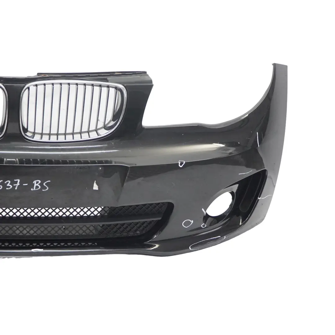 Front Bumper BMW E81 E87 M Sport Aerokit Trim Panel Black Sapphire - 475 - SKU 0445637-BS - Part number 0445637