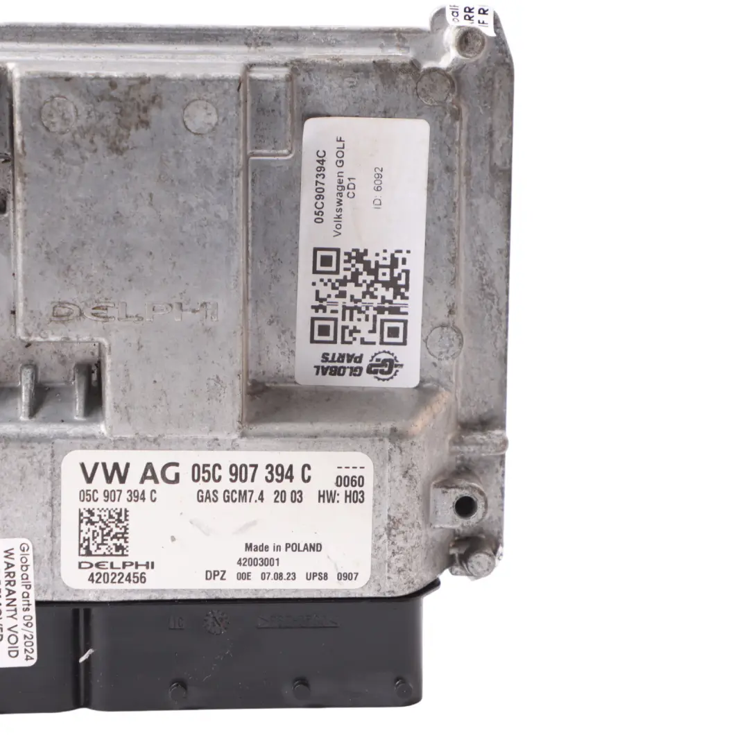 Volkswagen Golf 8 1.0 TSI Petrol Engine Control Unit ECU Manual - SKU 05C907394C - Part number 05C907394C