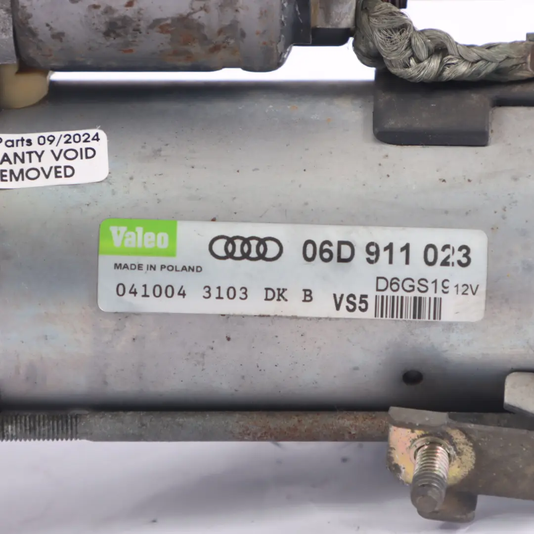 Audi A4 7B 2.0 TFSi D6G519 Engine Starter Motor - SKU 06D911023 - Part number 06D911023
