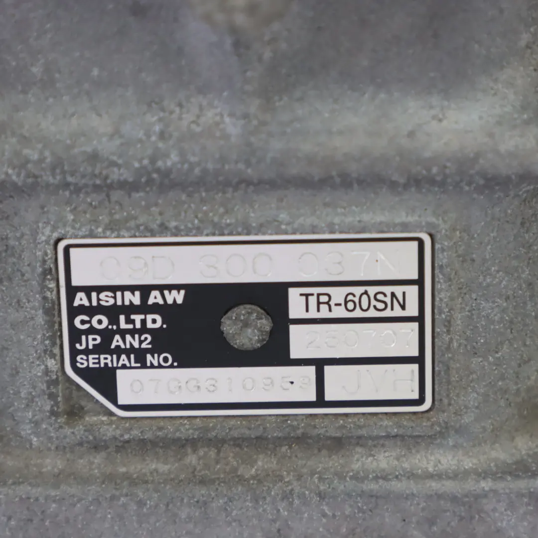 Gearbox JVH 6 Speed WARRANTY to Audi Q7 4L 4.2 TDI Quattro Automatic with Part number 09D300037N Audi Q7 4L 4.2 TDI Quattro Automatic Gearbox JVH 6 Speed WARRANTY - SKU 09D300037N - Part number 09D300037N