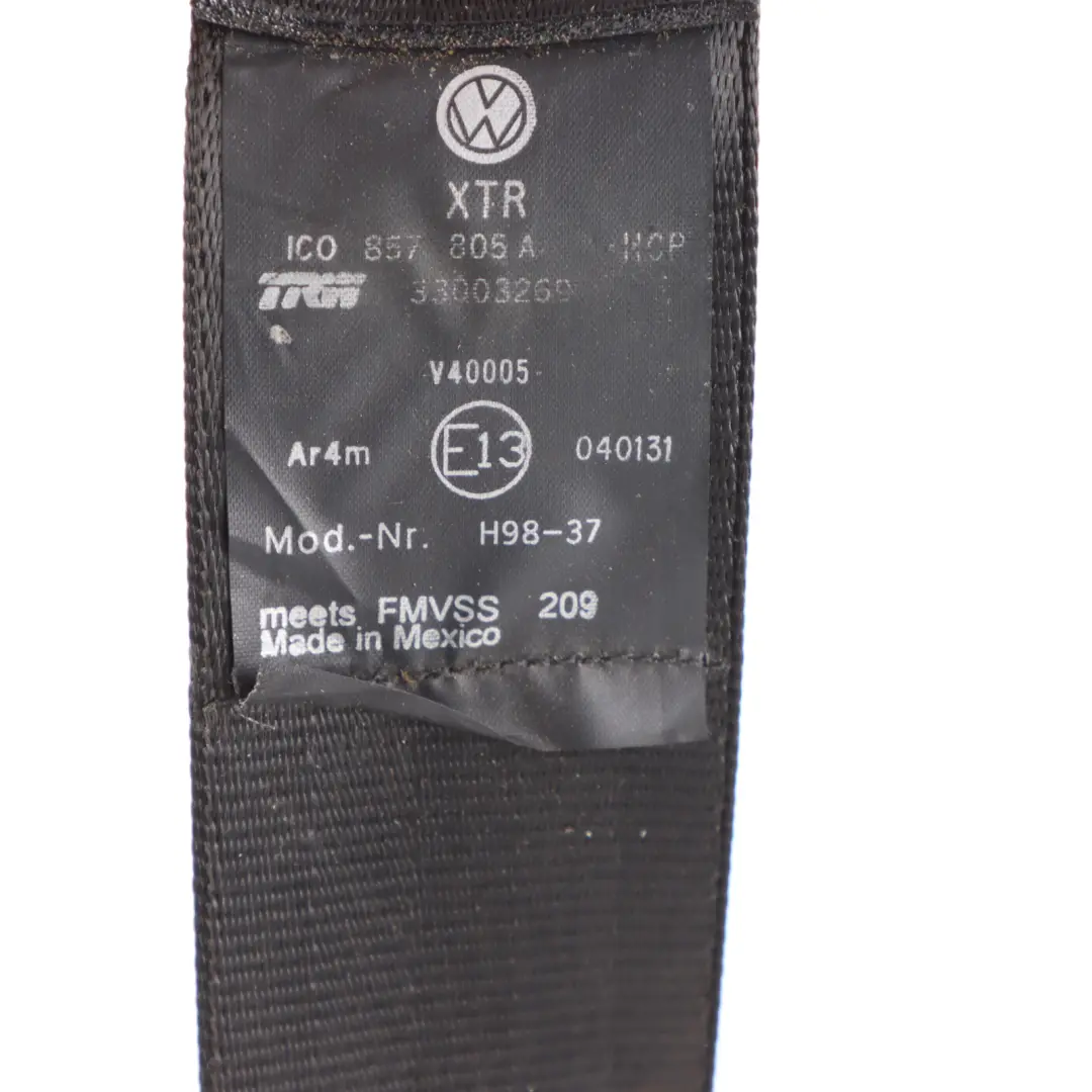 VW Volkswagen New Beetle Rücksitzgurt Links Sicherheitsgurt Schwarz - SKU 1C0857805A - Teilenummer 193857737