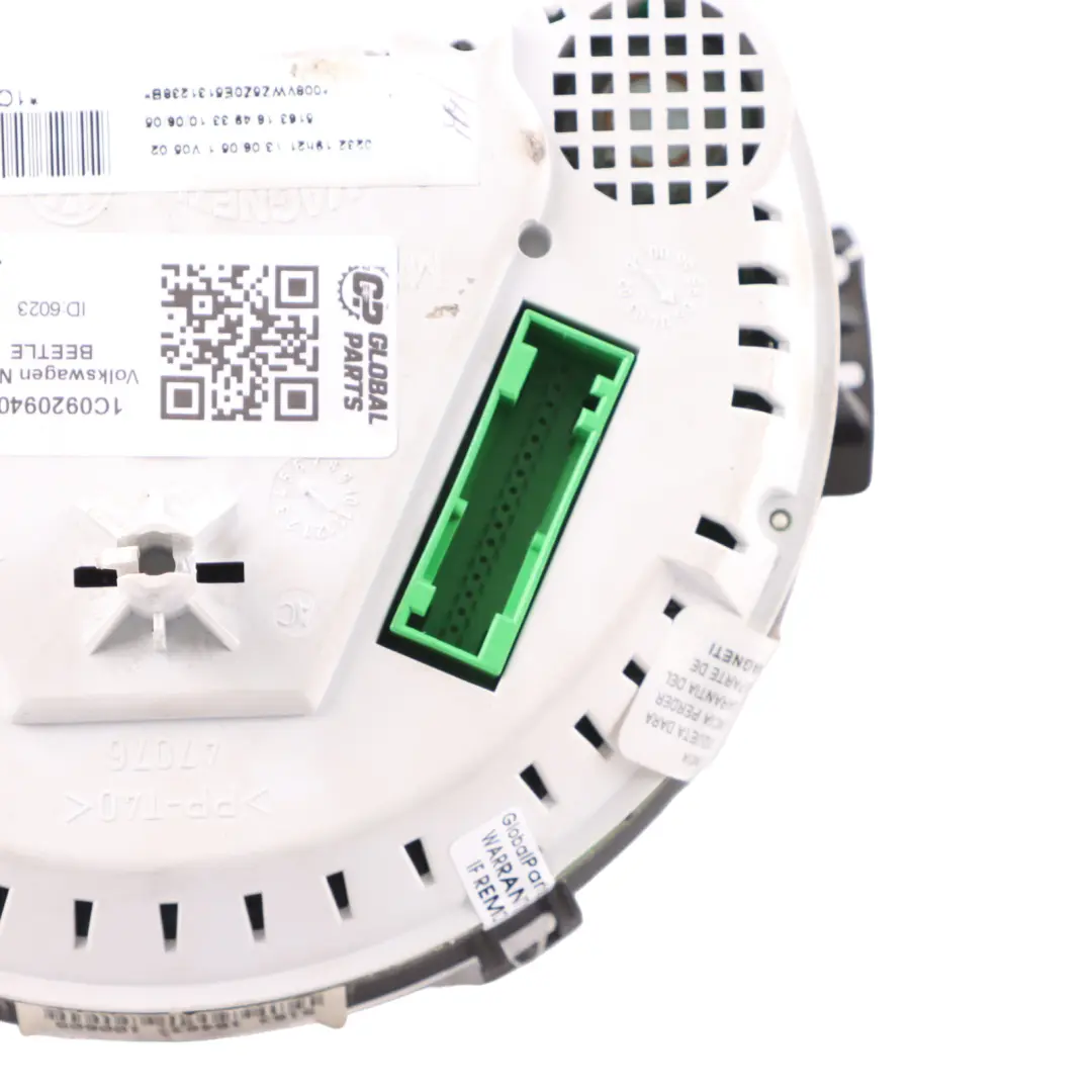 Instrument Cluster Speedo Clocks Manual to Volkswagen New Beetle Petrol with Part number 1C0920940C Volkswagen New Beetle Petrol Instrument Cluster Speedo Clocks Manual - SKU 1C0920940C - Part number 1C0920940C