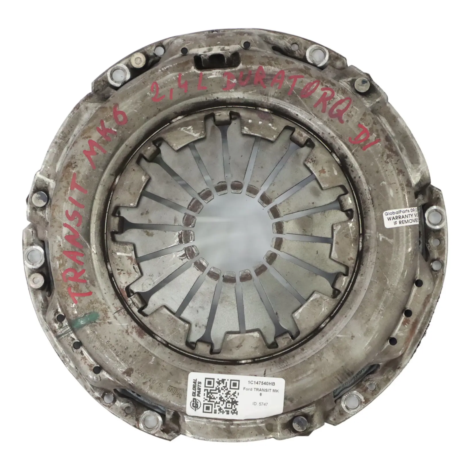 Ford Transit Mk6 2.4 TDCi Clutch Pressure Plate Disc 1C147540HB