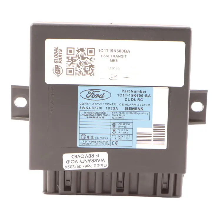 Mk6 Body Control Comfort Unit Module BCM Unit ECU to Ford Transit with Part number 1C1T15K600BA Ford Transit Mk6 Body Control Comfort Unit Module BCM Unit ECU - SKU 1C1T15K600BA - Part number 1C1T15K600BA