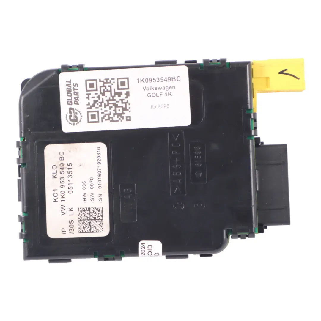 1K Unidad Control Sensor Volante ECU para VW Volkswagen Golf con número de pieza 1K0953549BC VW Volkswagen Golf 1K Unidad Control Sensor Volante ECU - SKU 1K0953549BC - Número de pieza 1K0953549BC