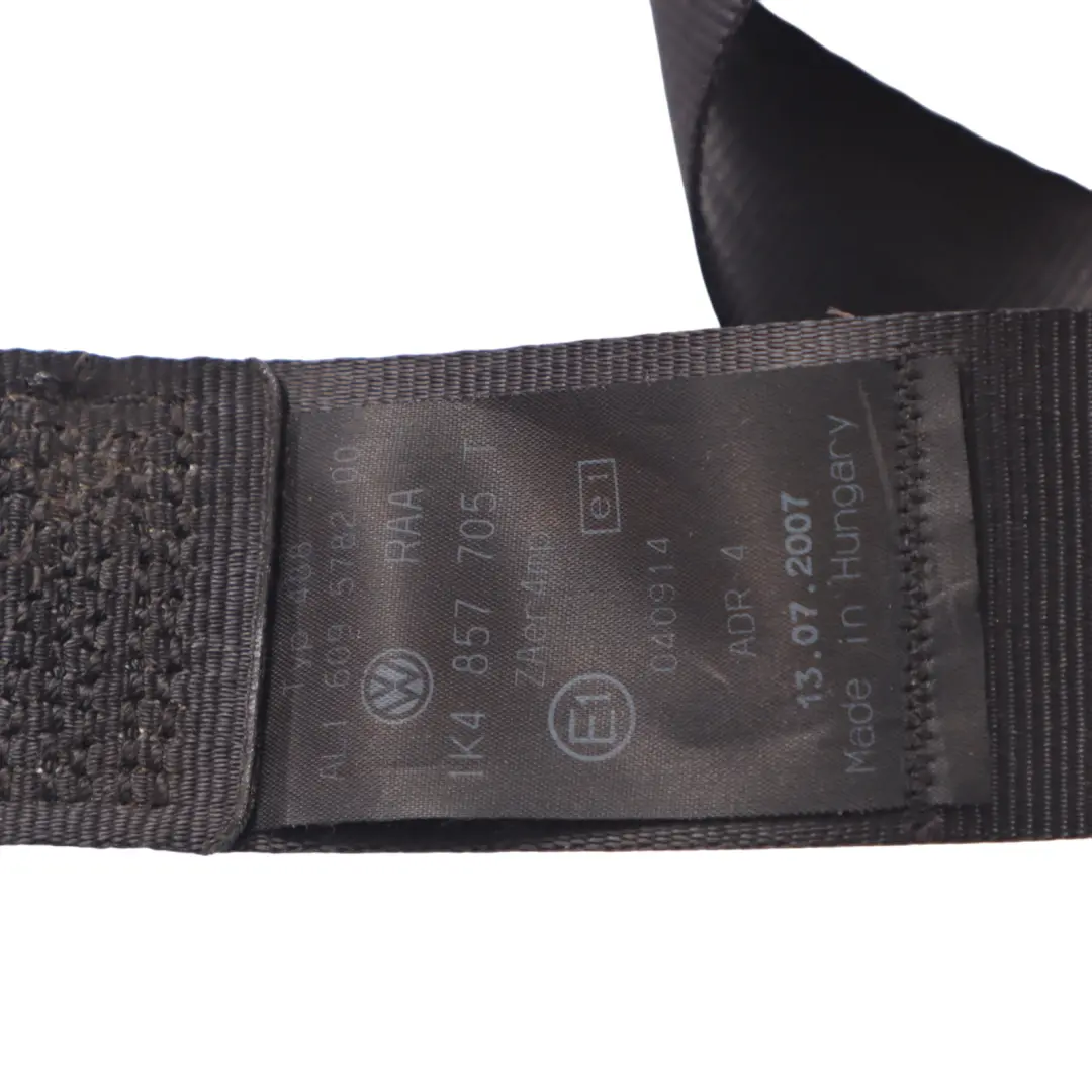 Volkswagen VW Golf V Seatbelt Front Left N/S Seat Belt Black - SKU RHD-1K4857705AS - Part number 1K4857705AS