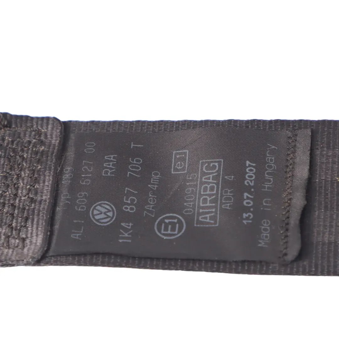 Seatbelt Front Right O/S Seat Belt Black to Volkswagen VW Golf V with Part number 1K4857706AT Volkswagen VW Golf V Seatbelt Front Right O/S Seat Belt Black - SKU RHD-1K4857706AT - Part number 1K4857706AT