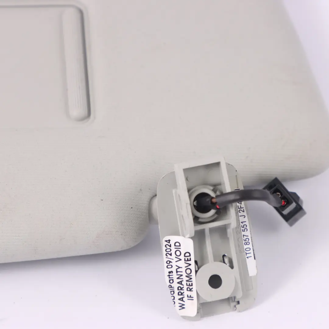 VW Touran 1T Sun Visor Cover Panel Sunvisor Left N/S Mirror Grey - SKU 1T0857551J - Part number 1T0857551J