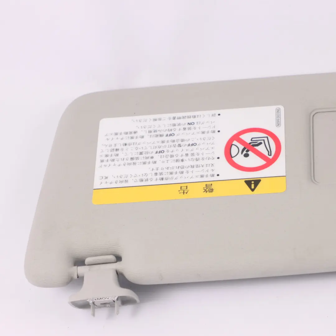 VW Touran 1T Sun Visor Cover Panel Sunvisor Left N/S Mirror Grey - SKU 1T0857551J - Part number 1T0857551J