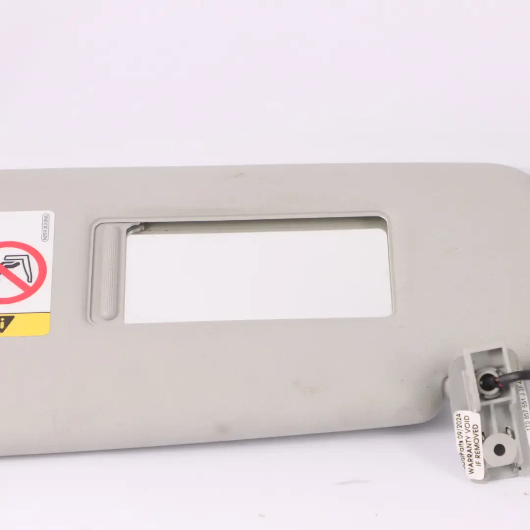 VW Touran 1T Sun Visor Cover Panel Sunvisor Left N/S Mirror Grey - SKU 1T0857551J - Part number 1T0857551J