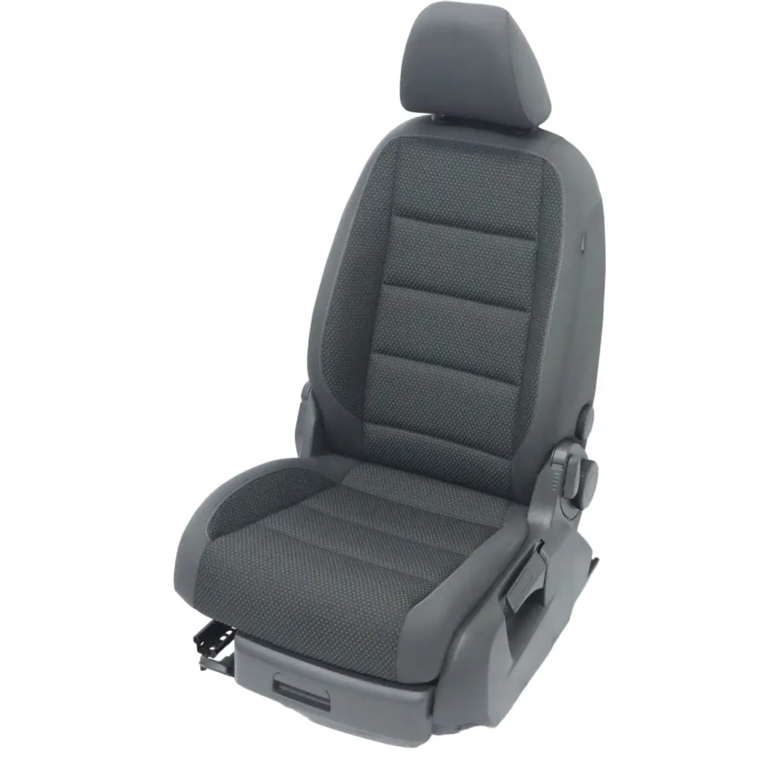 Volkswagen Touran 1T Front Seat Left N/S Interior Fabric Anthracite Grey Blue - SKU 1T0881805QD-1 - Part number 1T0881805QD