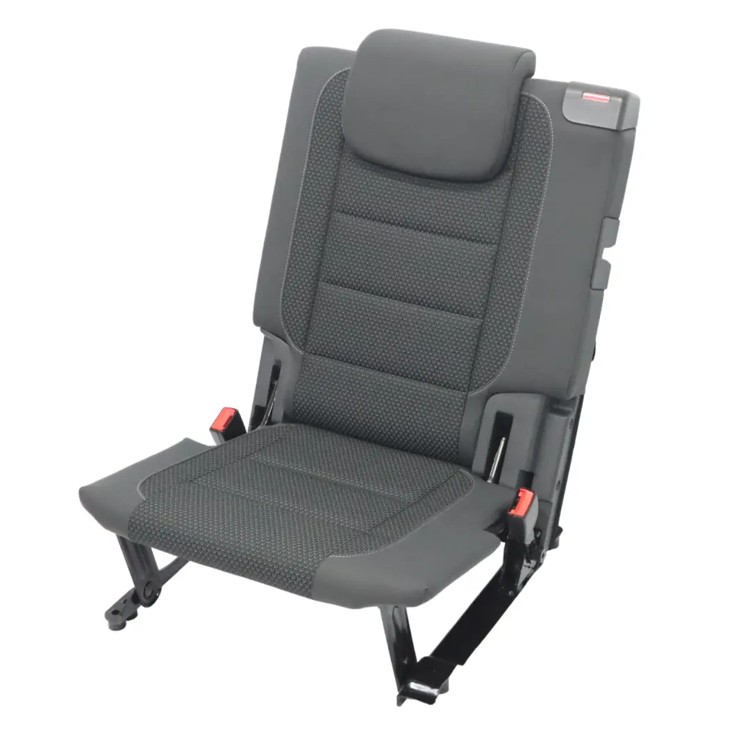 Volkswagen Touran 1T Siège arrière gauche Tissu Anthracite Bleu Gris - SKU 1T0885805AB - Numéro de pièce 1T0885805AB