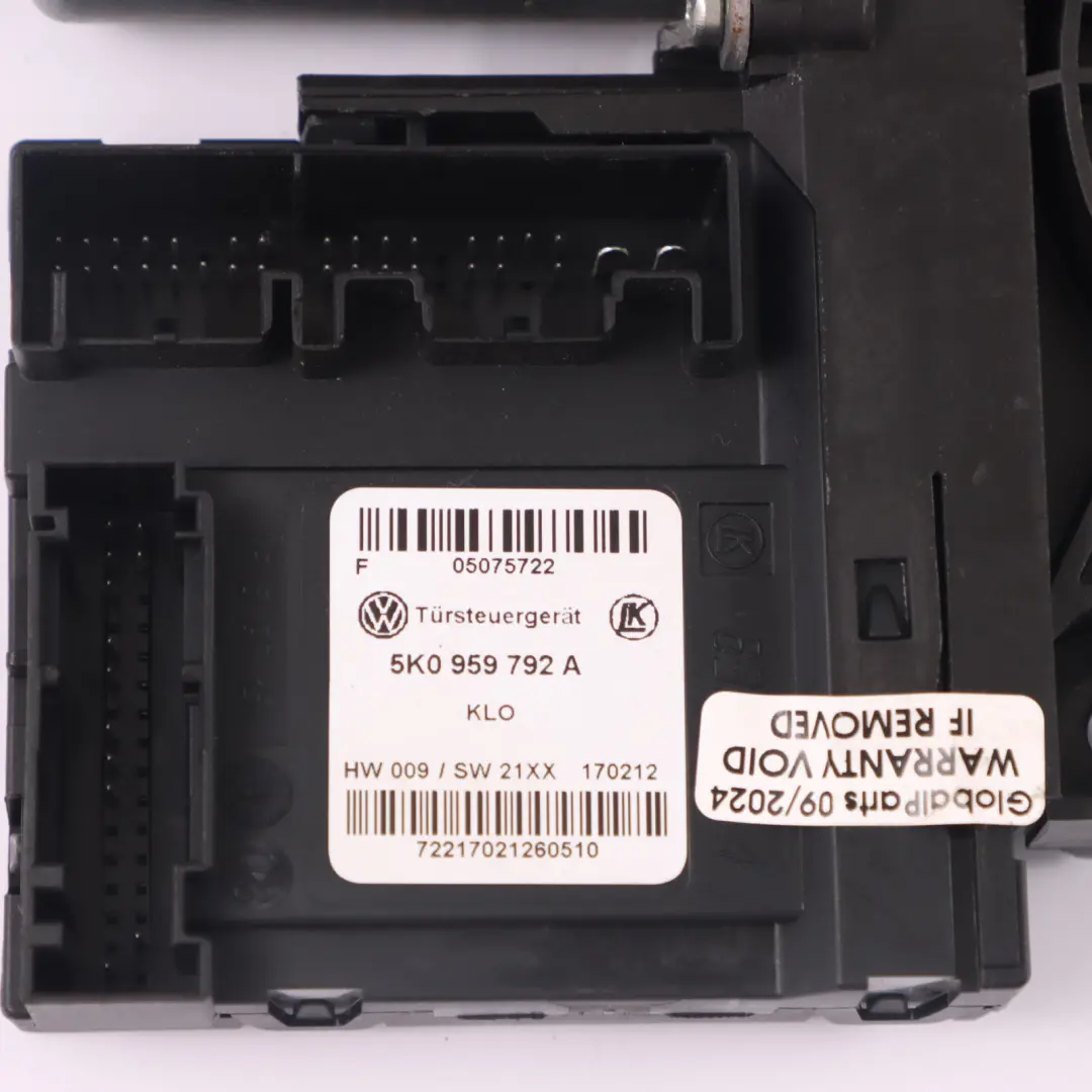Volkswagen Touran 1T Front Window Regulator Motor Passenger Side - SKU 1T0959702S - Part number 1T0959702S