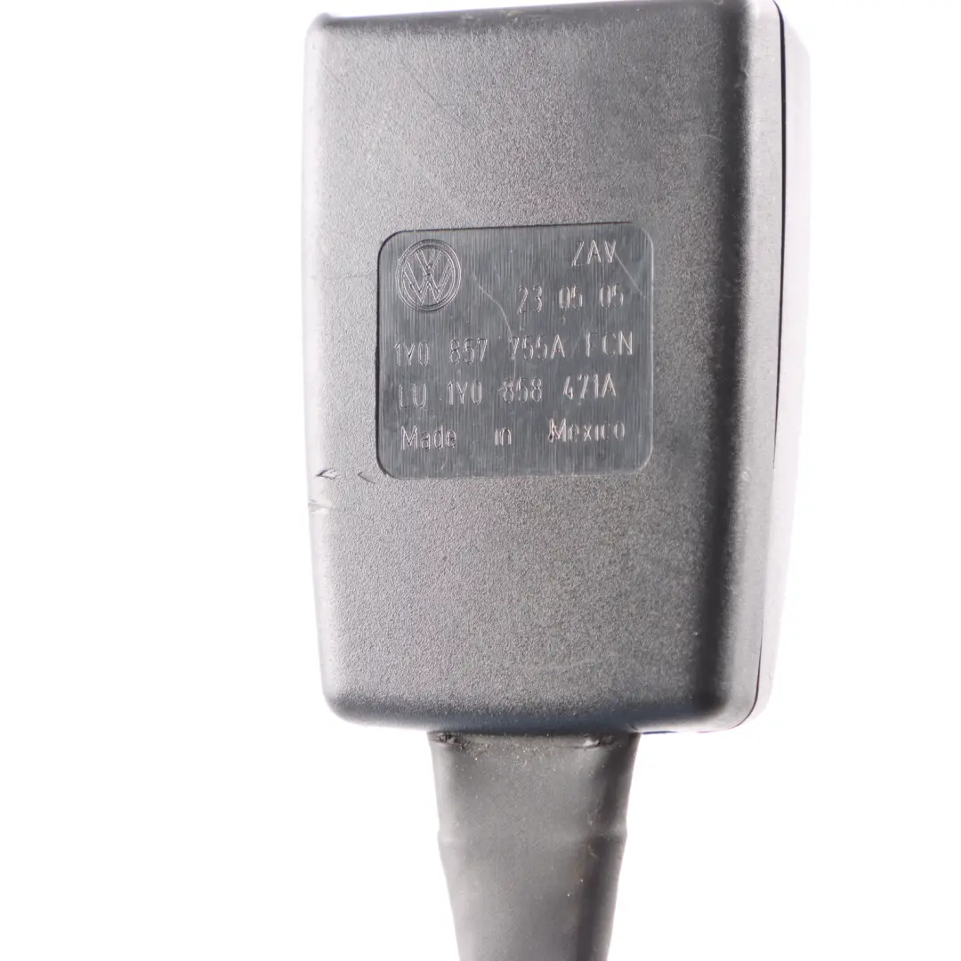 Belt Buckle Front Left N/S Catch to VW Volkswagen New Beetle Seat with Part number 1Y0857755A VW Volkswagen New Beetle Seat Belt Buckle Front Left N/S Catch - SKU 1Y0857755A - Part number 1Y0857755A