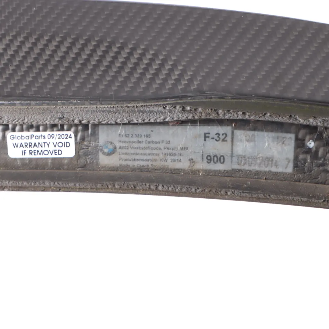 Spoiler Trunk Lid Trim Lip Tailgate Spiler Carbon to BMW F32 Coupe M Rear with Part number 2339165 BMW F32 Coupe M Rear Spoiler Trunk Lid Trim Lip Tailgate Spiler Carbon - SKU 2339165 - Part number 2339165