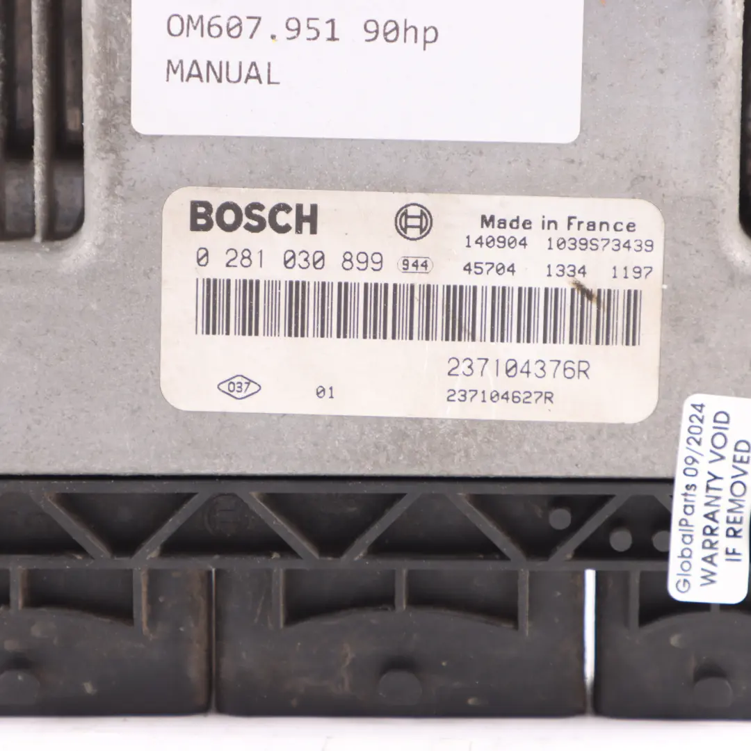 OM607.951 Motorsteuergerät ECU Manual für Mercedes Citan W415 109 CDI mit Teilenummer 237104376R Mercedes Citan W415 109 CDI OM607.951 Motorsteuergerät ECU Manual - SKU 237104376R - Teilenummer 237104376R
