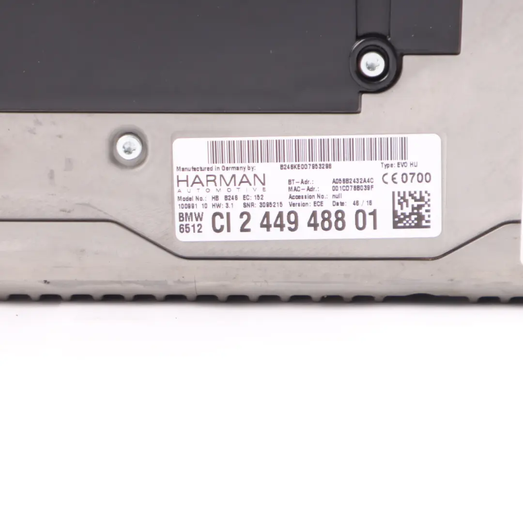 Head Unit Mini F55 F56 Navigation Head Unit Radio DAB Media Player to with Part number 2449488 Head Unit Mini F55 F56 Navigation Head Unit Radio DAB Media Player - SKU 2449488 - Part number 2449488