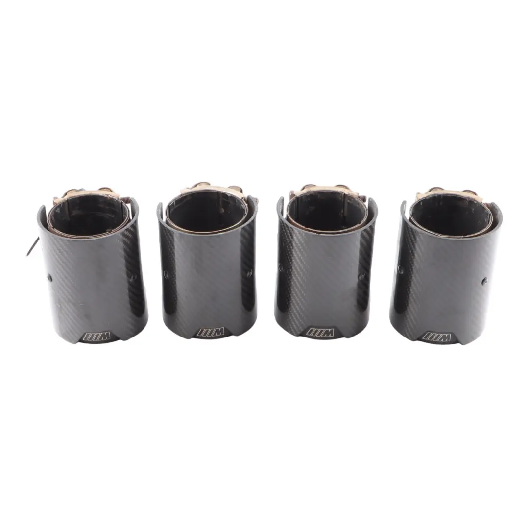 BMW F80 M3 F82 M4 M Sport Exhaust Tailpipe End Tips Carbon Set Kit - SKU 2468411-1 - Part number 2468411