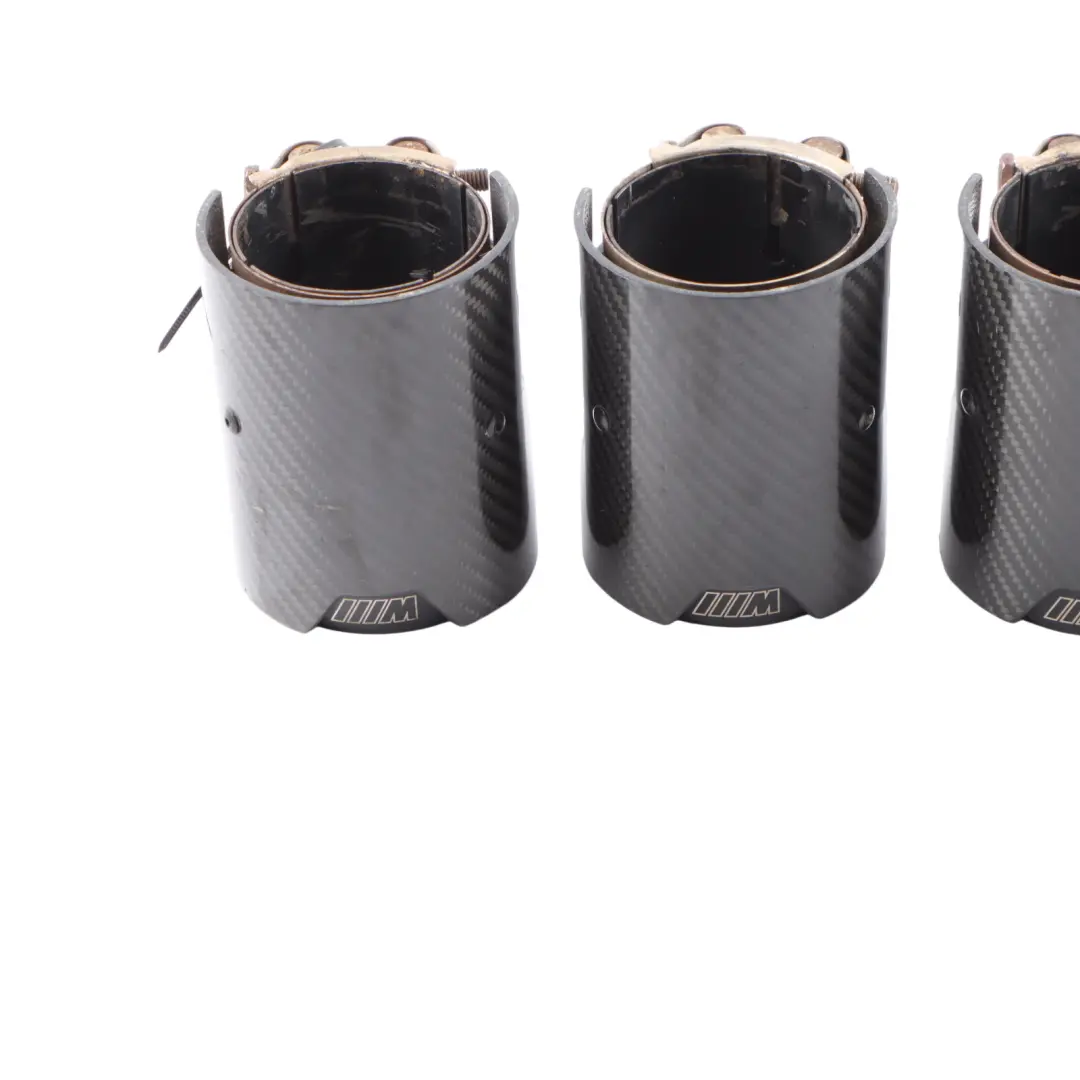BMW F80 M3 F82 M4 M Sport Exhaust Tailpipe End Tips Carbon Set Kit - SKU 2468411-1 - Part number 2468411