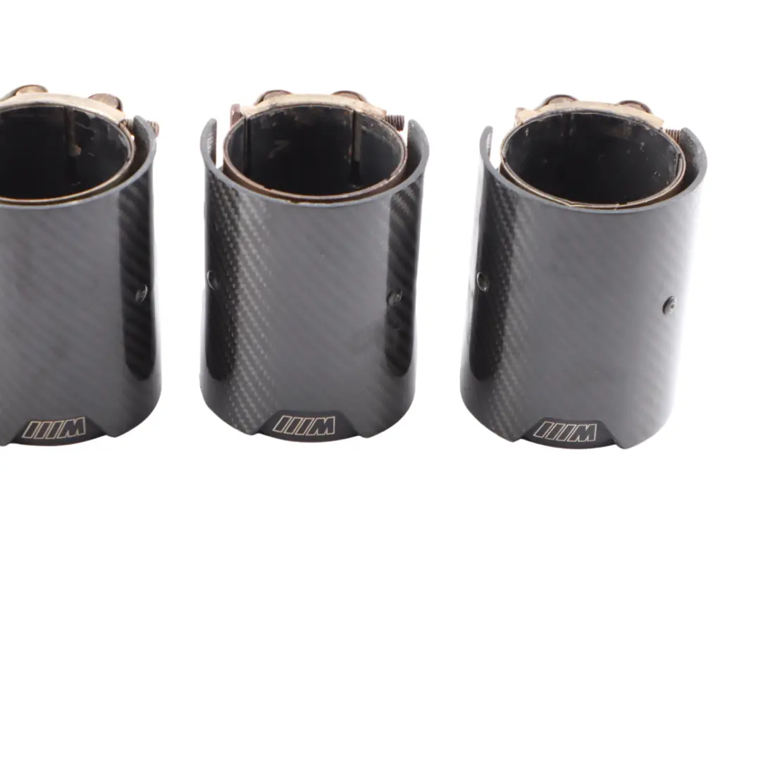 BMW F80 M3 F82 M4 M Sport Exhaust Tailpipe End Tips Carbon Set Kit - SKU 2468411-1 - Part number 2468411