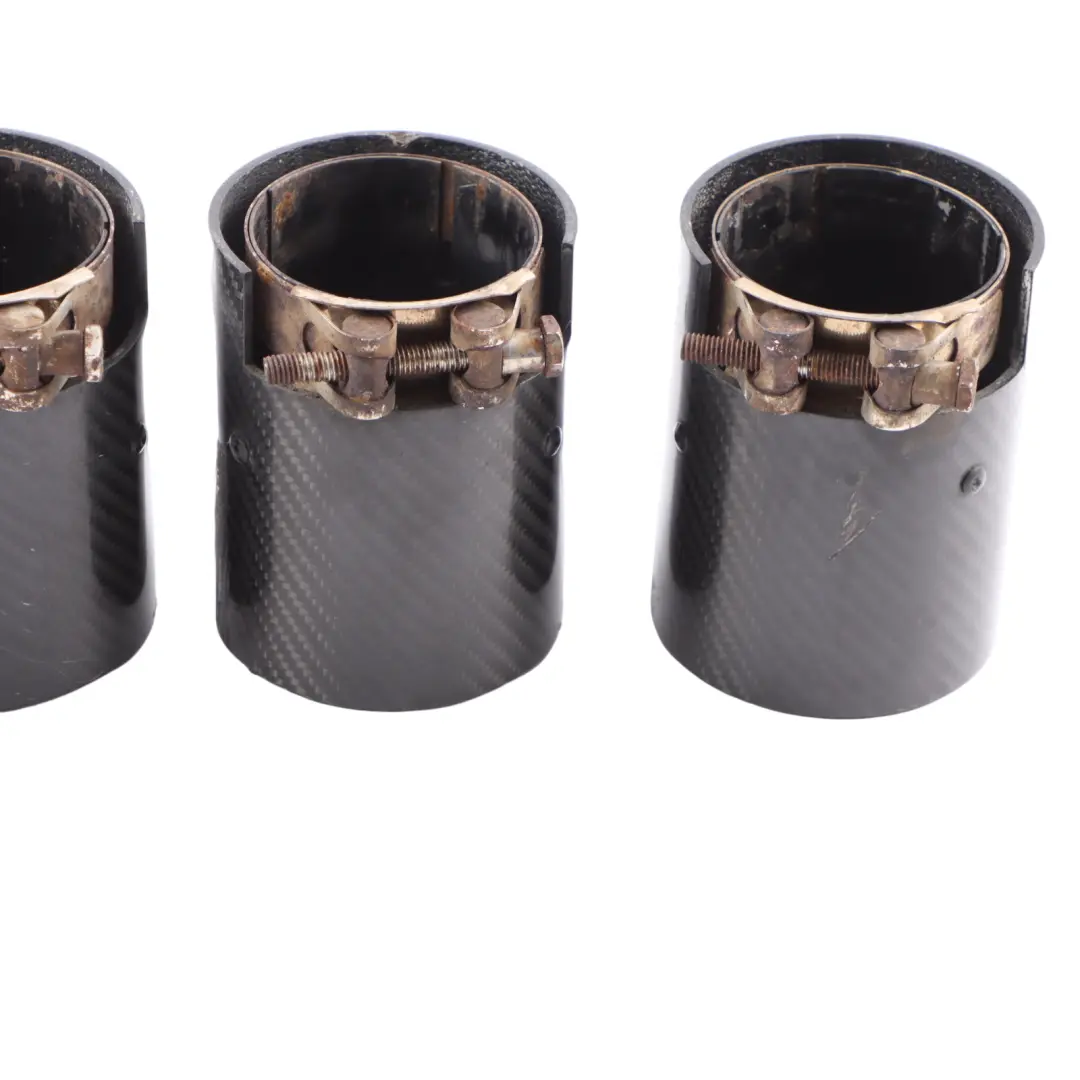 BMW F80 M3 F82 M4 M Sport Exhaust Tailpipe End Tips Carbon Set Kit - SKU 2468411-1 - Part number 2468411