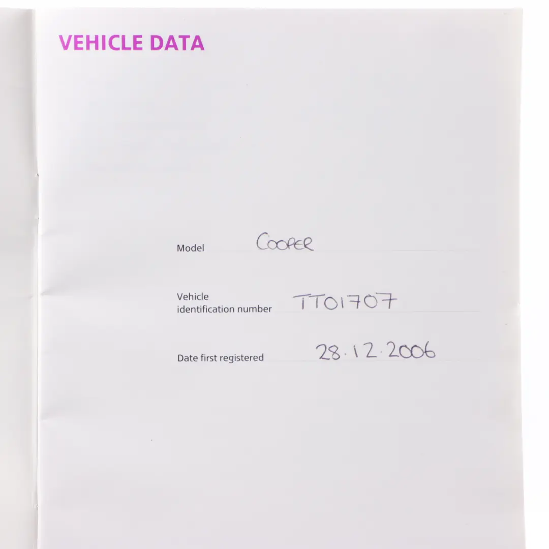 Mini R56 R57 LCI Libretto di servizio Manuale proprietario Custodia Set custodie - SKU 2607472 - Numero di parte 2607472