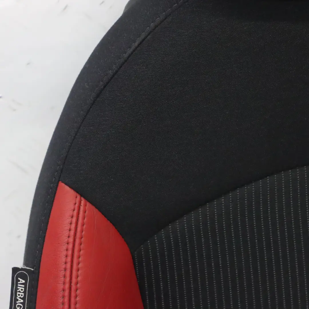  Front Sport Seat Mini R55 R56 Front Right O/S Interior Cloth Fabric Red Leather - SKU 2753498-2 - Part number 2753498