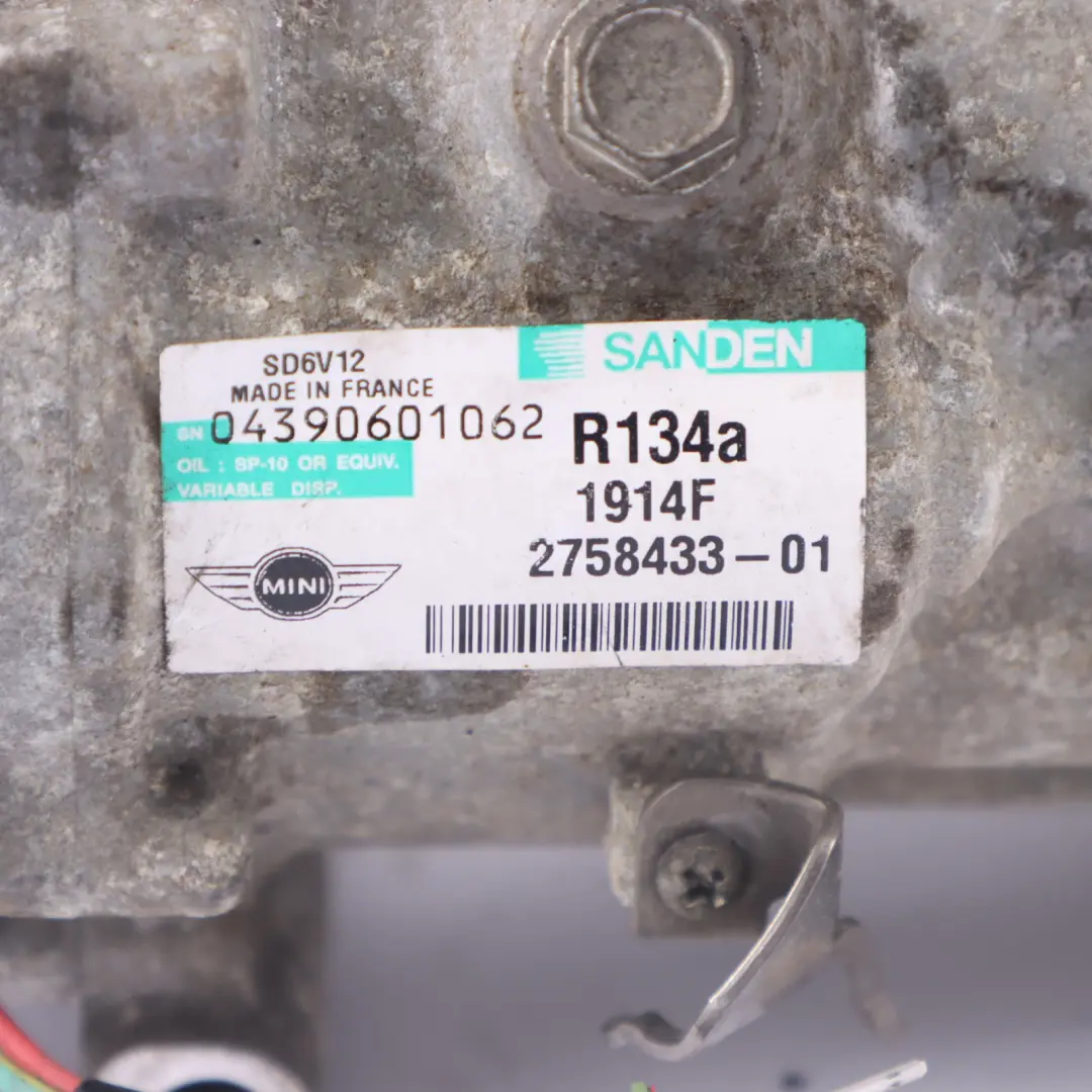 Compresseur Climatisation Mini Cooper R55 R56 R57 R60 A/C Pompe - SKU 2758433-2 - Numéro de pièce 2758433