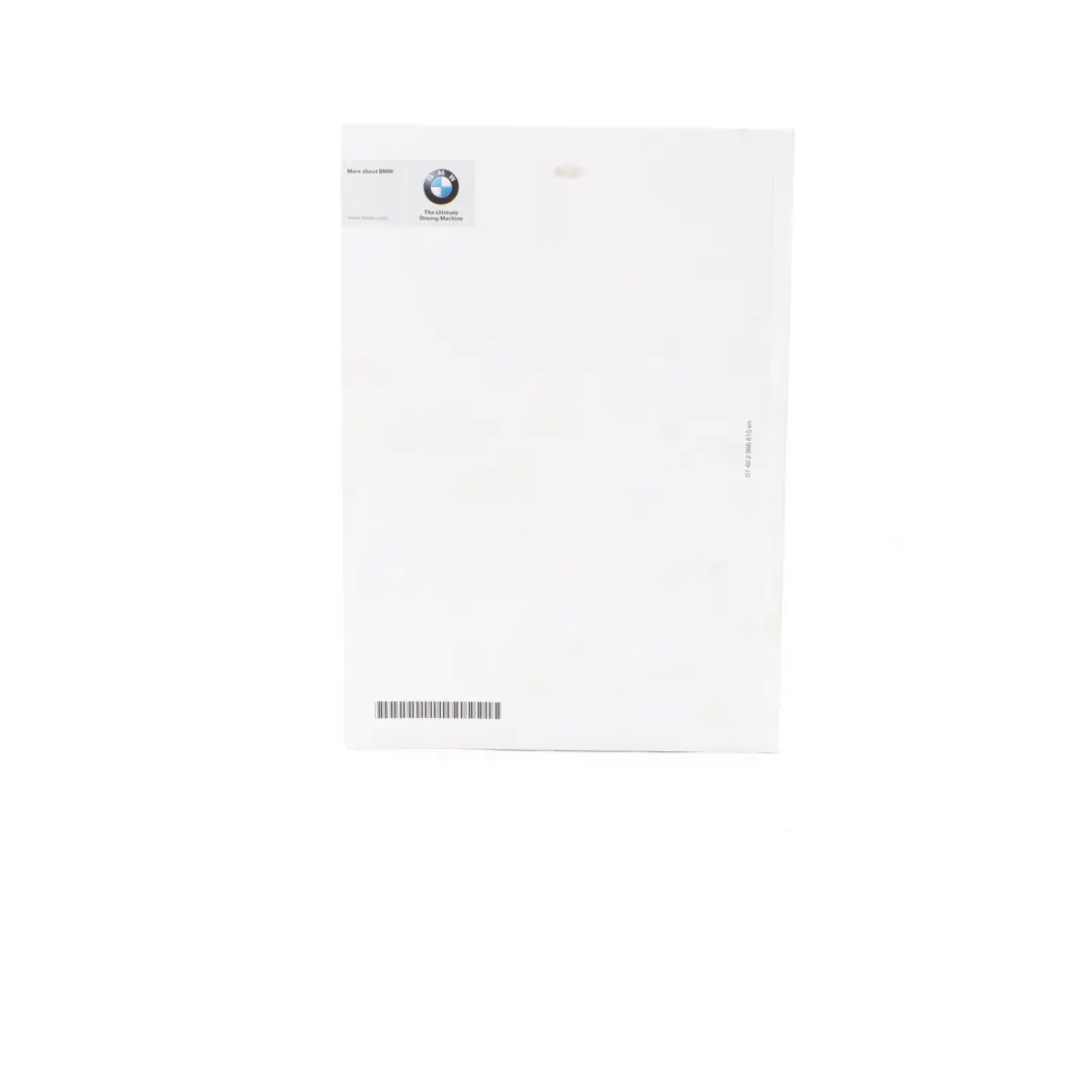 BMW F20 Owner's Handbook Instruction Booklet Book - SKU 2966615 - Part number 2966615
