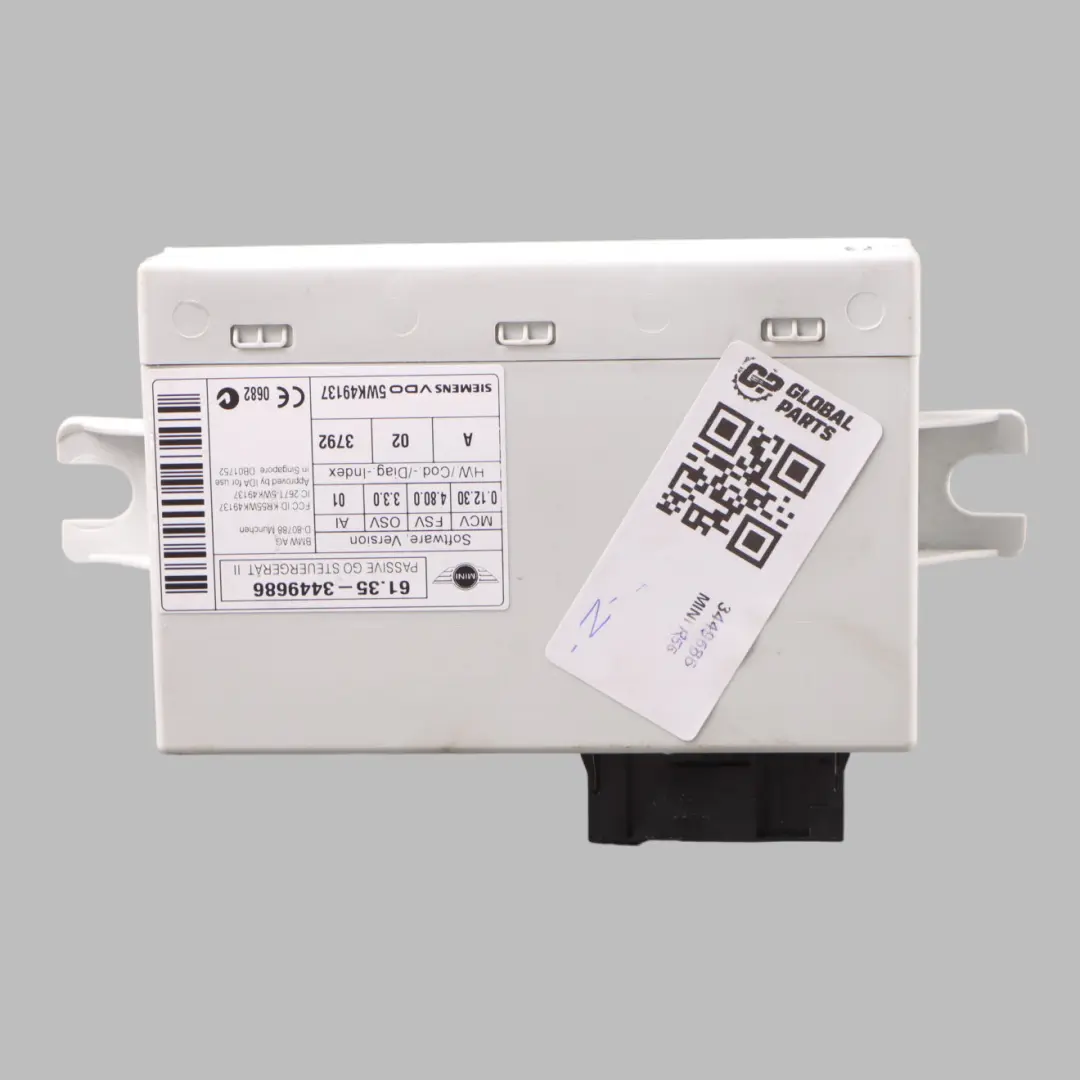 Passives Go Modul Steuergerät für Mini Cooper R55 R56 R57 mit Teilenummer 3449686 Mini Cooper R55 R56 R57 Passives Go Modul Steuergerät - SKU 3449686 - Teilenummer 3449686
