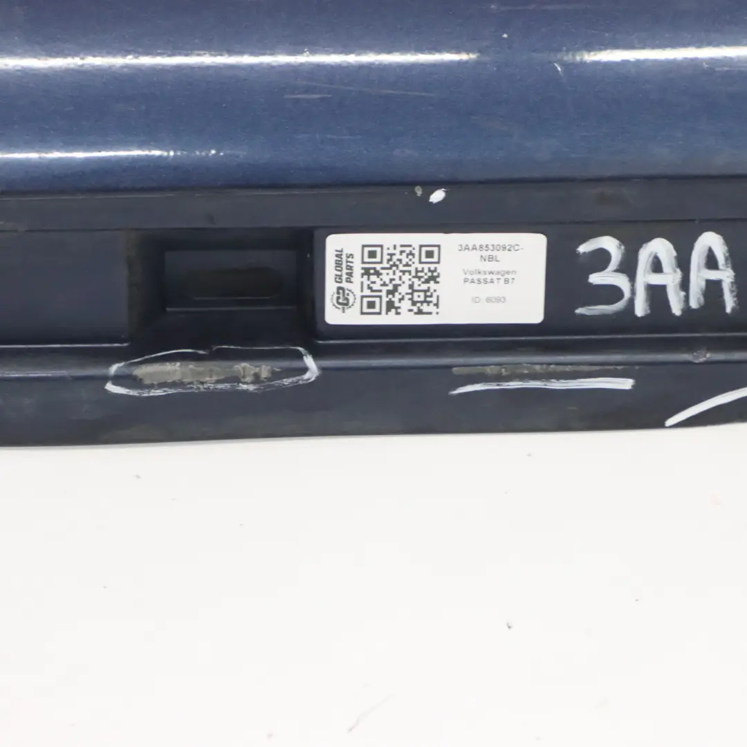 Volkswagen VW Passat B7 Faldón Lateral Derecho Cubre Umbral Night Blue - H5X - SKU 3AA853092C-NBL - Número de pieza 3AA853092C