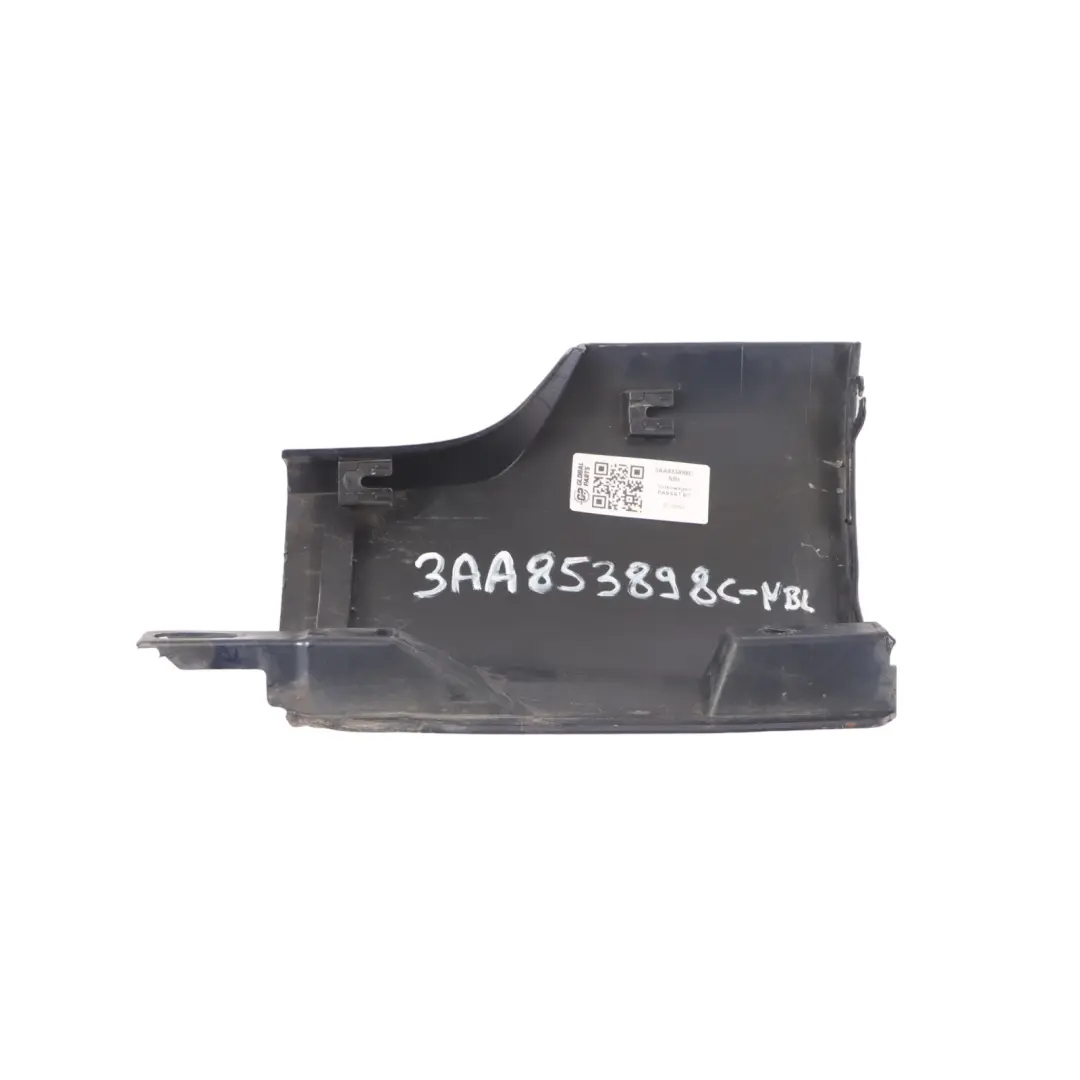VW Passat B7 Soporte de Faldón Lateral Trasero Derecho Guía Night Black H5X - SKU 3AA853898C-NBL - Número de pieza 3AA853898C