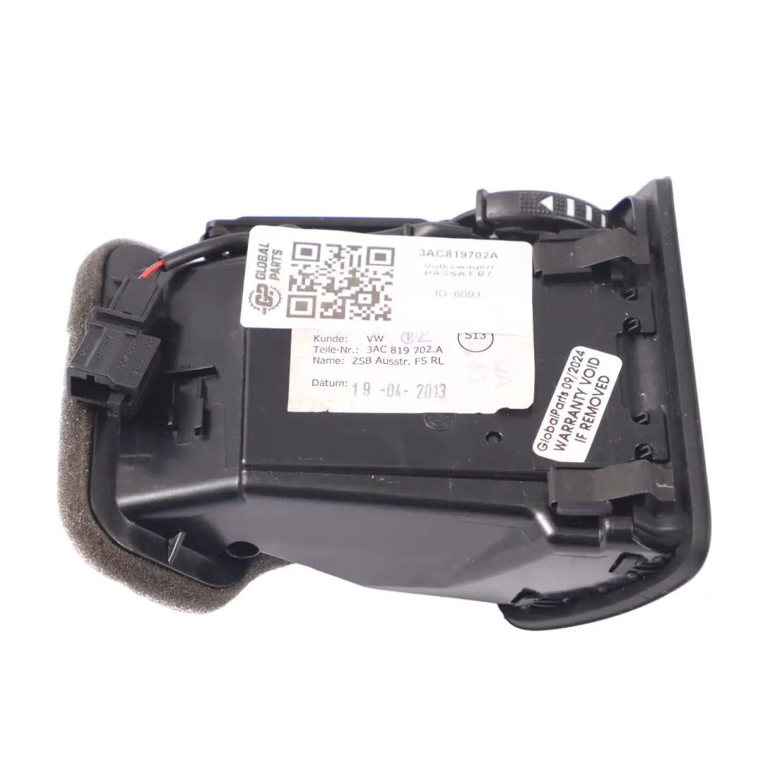 Dashboard Air Vent Grille Front Right O/S to Volkswagen VW Passat B7 with Part number 3AC819702A Volkswagen VW Passat B7 Dashboard Air Vent Grille Front Right O/S - SKU RHD-3AC819702A - Part number 3AC819702A