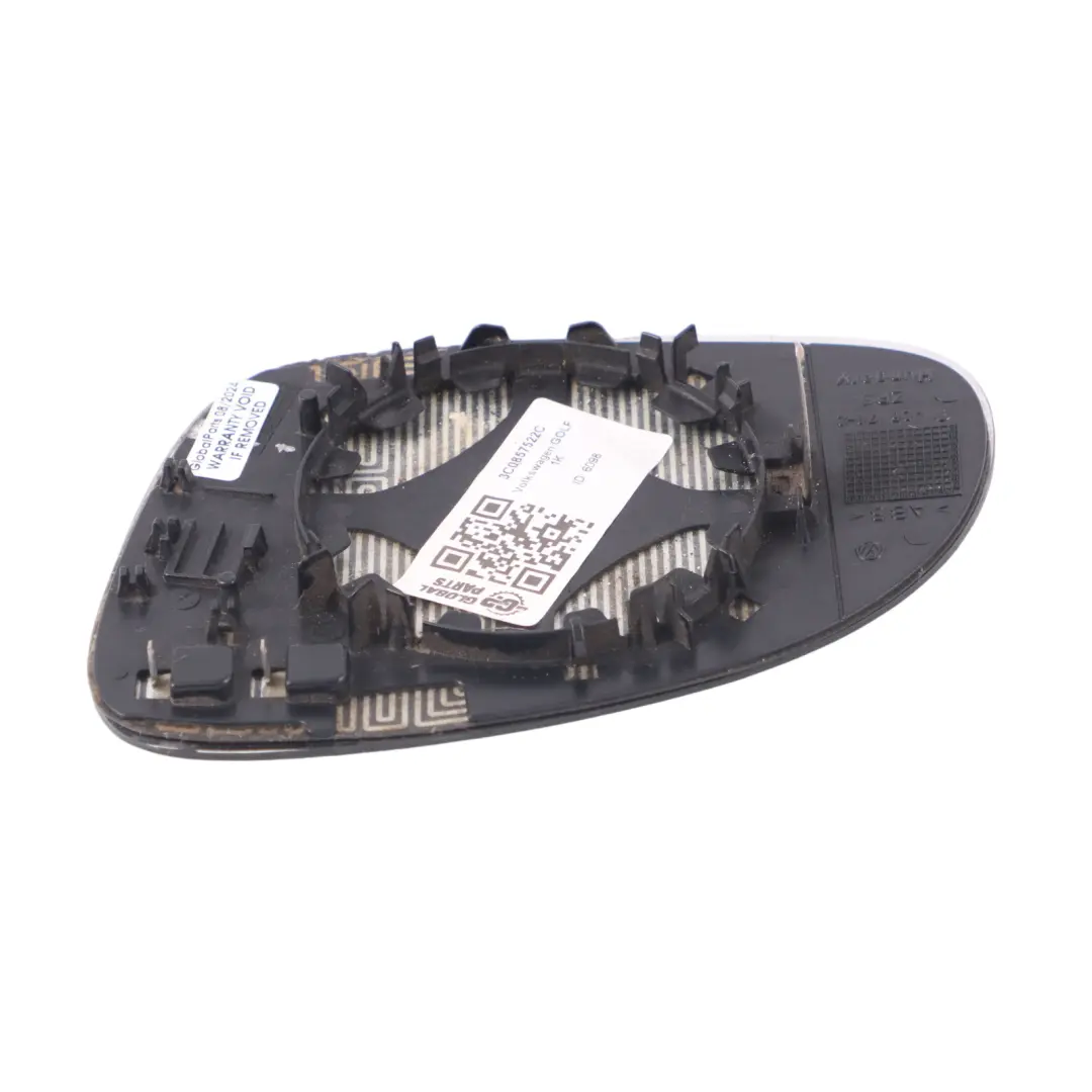 VW Volkswagen GOLF 1K Vidrio Espejo Delantero Derecho Puerta - SKU 3C0857522C - Número de pieza 3C0857522C
