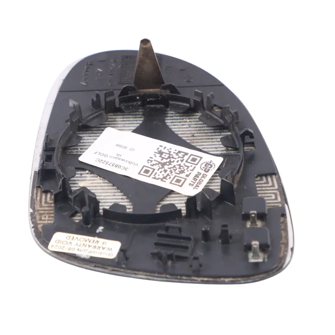 VW Volkswagen GOLF 1K Vidrio Espejo Delantero Derecho Puerta - SKU 3C0857522C - Número de pieza 3C0857522C
