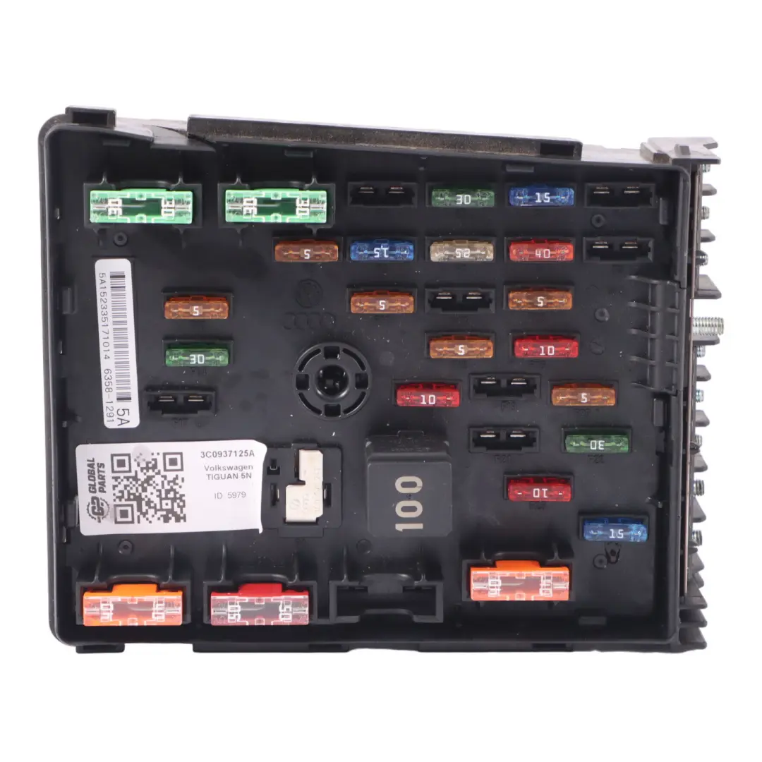 Caja Fusibles Motor Relé Terminal para Volkswagen Tiguan 5N con número de pieza 3C0937125A Volkswagen Tiguan 5N Caja Fusibles Motor Relé Terminal - SKU 3C0937125A - Número de pieza 3C0937125A