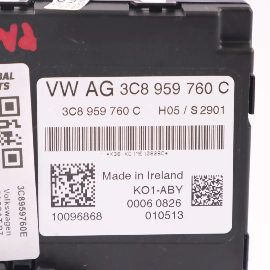 Driver's Seat Control Unit Module ECU Volkswagen VW Passat B7 - SKU 3C8959760E - Part number 3C8959760E