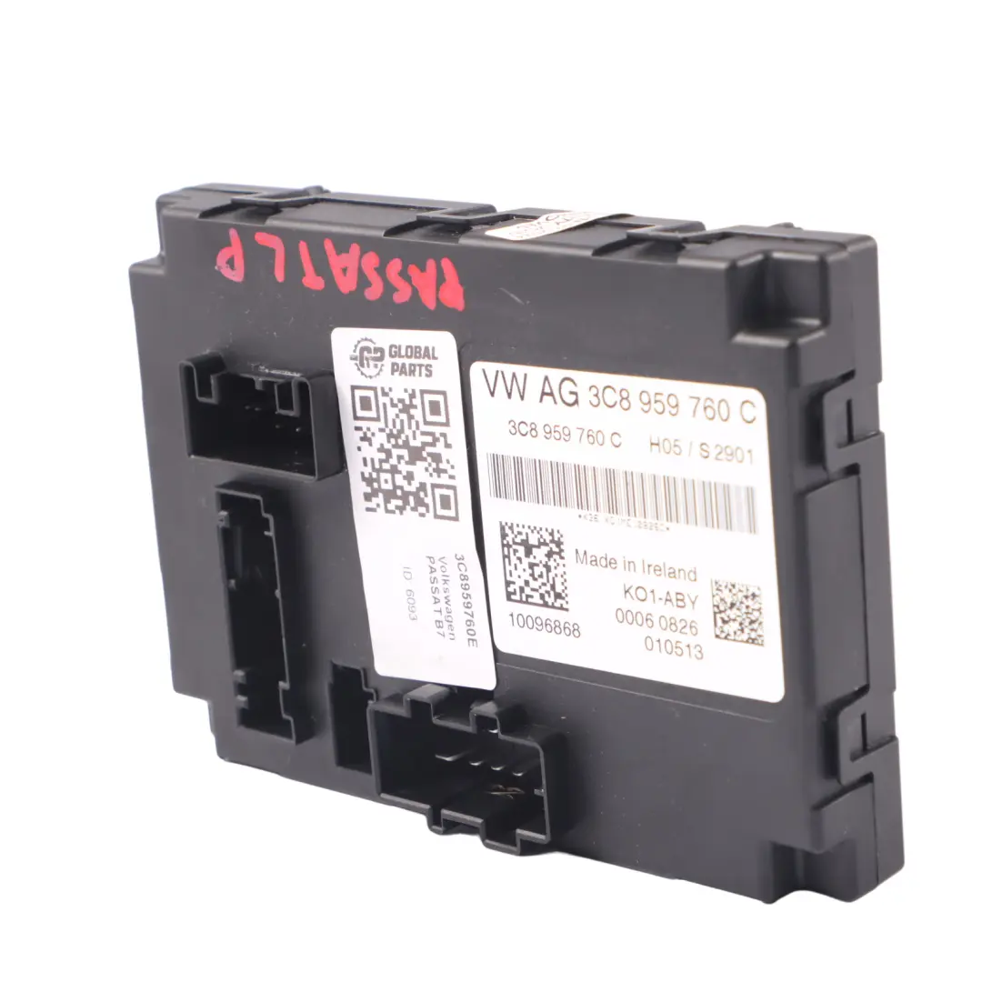 Driver's Seat Control Unit Module ECU Volkswagen VW Passat B7 - SKU 3C8959760E - Part number 3C8959760E