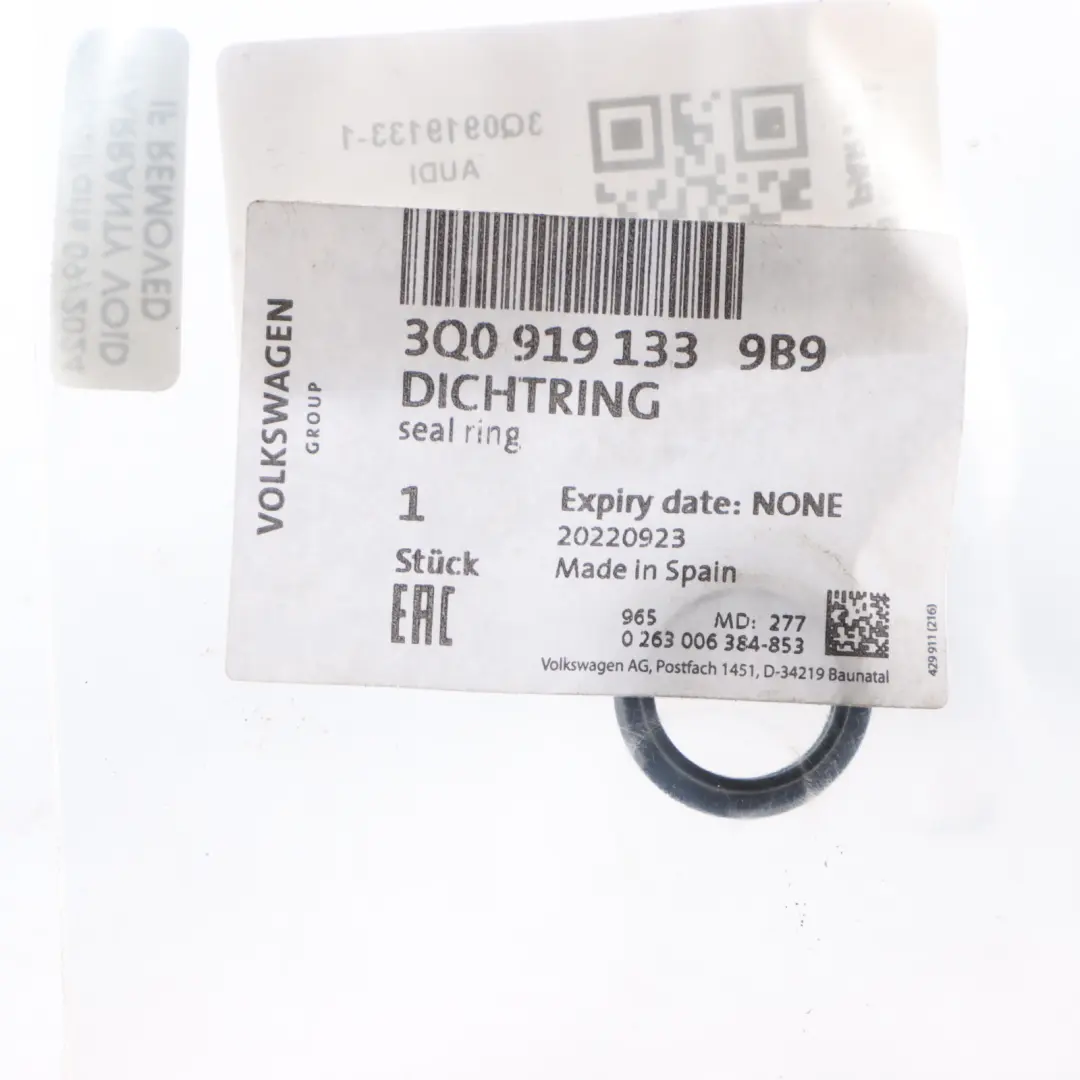 Audi A3 S3 Q4 Skoda Octavia Kodiaq Parking Sensor Sealing Gasket 3Q0919133 - SKU 3Q0919133-1 - Part number 3Q0919133-1
