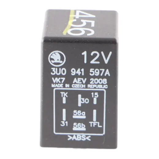 Seat Ibiza 6J Relè Nero Unità di Controllo 7 Pin 12V 3U0941597A