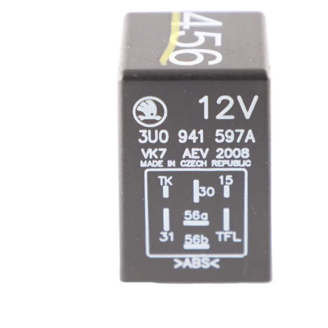 Seat Ibiza 6J Relè Nero Unità di Controllo 7 Pin 12V - SKU 3U0941597A - Numero di parte 3U0941597A