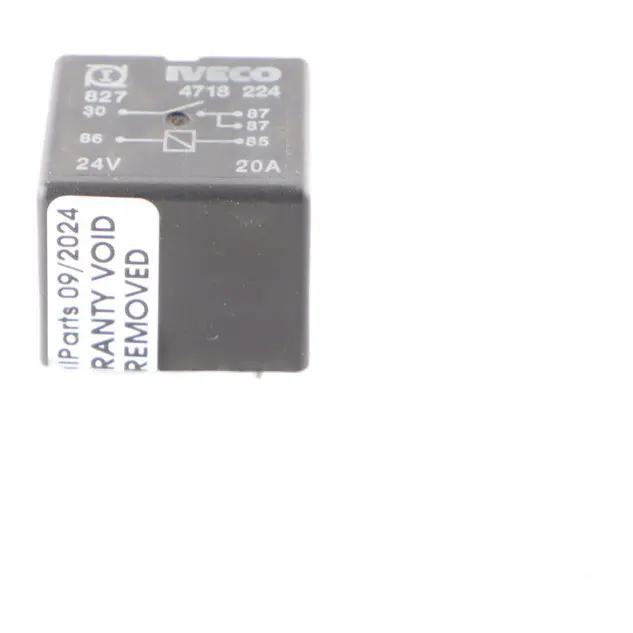 Eurocargo Relay 24V 20A Black to Iveco with Part number 4718224 Iveco Eurocargo Relay 24V 20A Black - SKU 4718224 - Part number 4718224