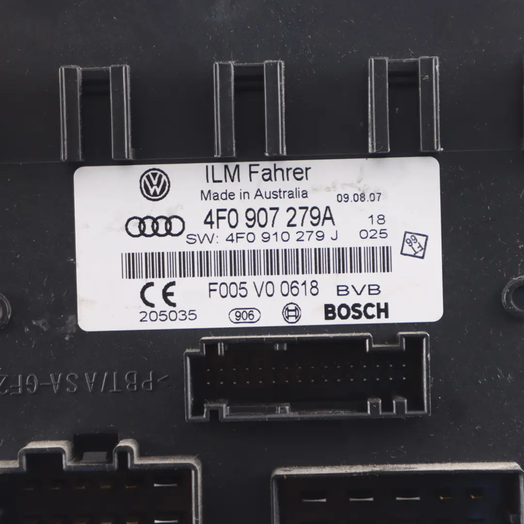 Body Control Comfort Unit Module BCM Convenience Unit ECU to Audi Q7 4L with Part number 4E0907279A Audi Q7 4L Body Control Comfort Unit Module BCM Convenience Unit ECU - SKU 4E0907279A - Part number 4E0907279A