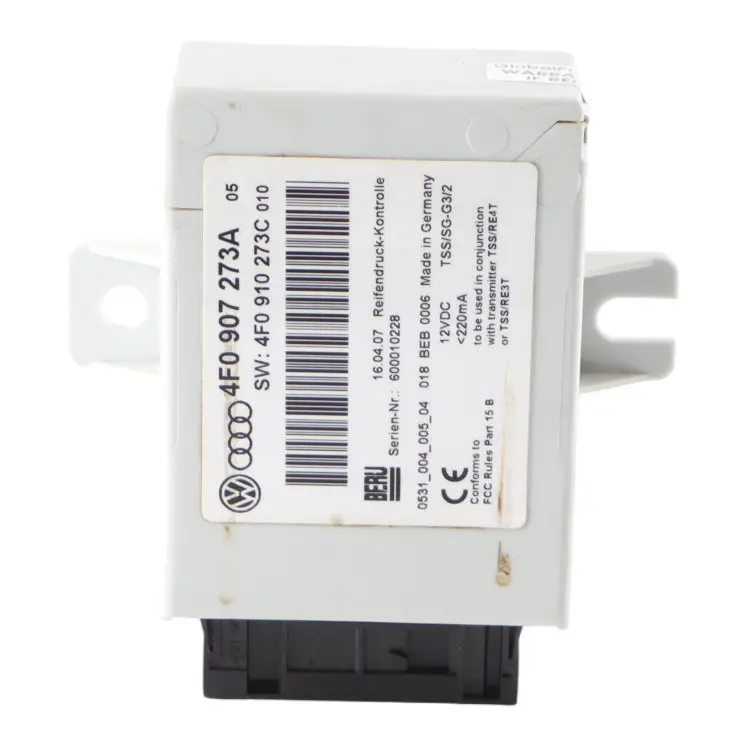 Audi S8 A8 D3 A6 C6 Q7 4L Presión Neumáticos RDC Control Módulo Rueda 4F0907273A