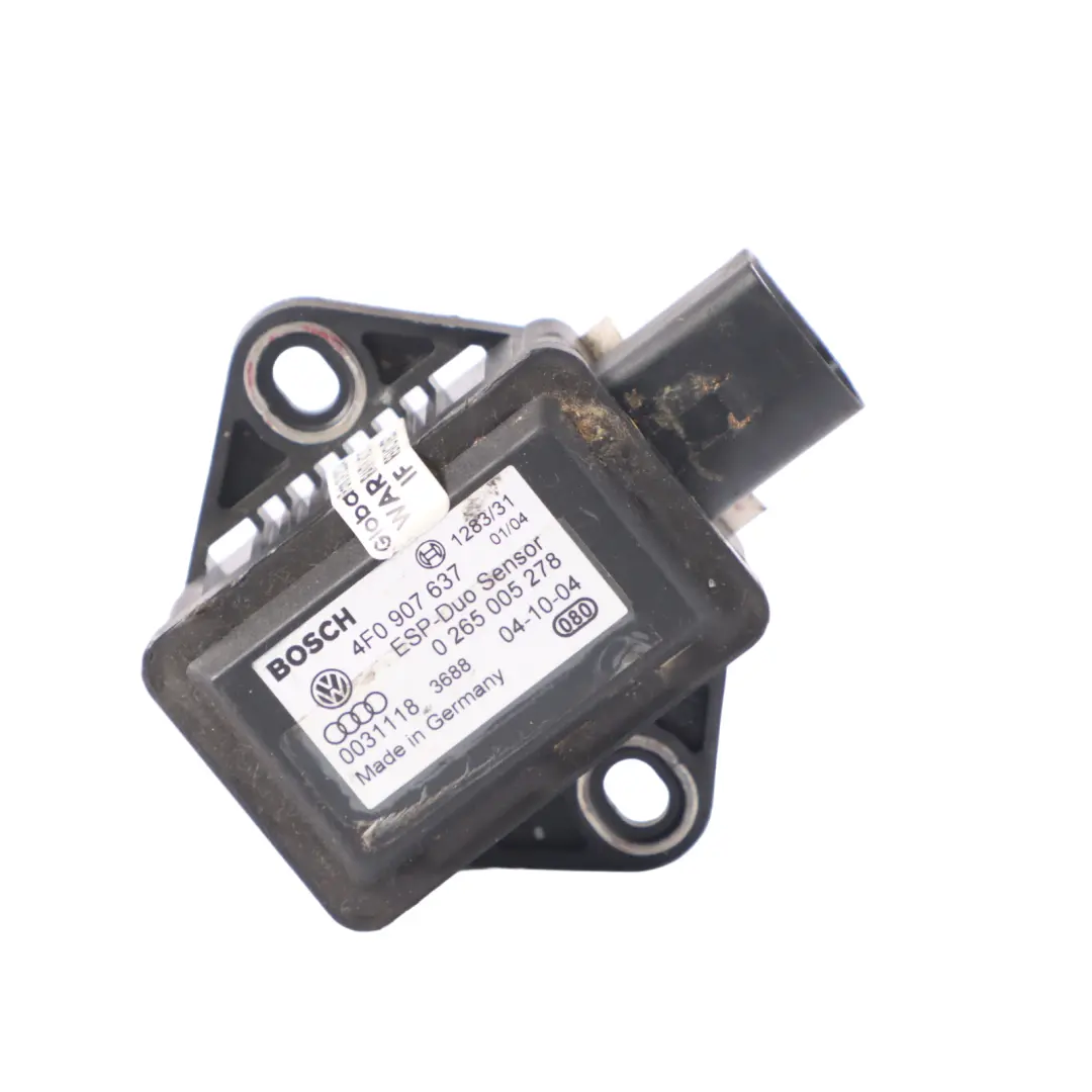 Módulo Sensor Electrónico de Velocidad de Guiñada para Audi A4 B7 con número de pieza 4F0907637 Audi A4 B7 Módulo Sensor Electrónico de Velocidad de Guiñada - SKU 4F0907637 - Número de pieza 4F0907637