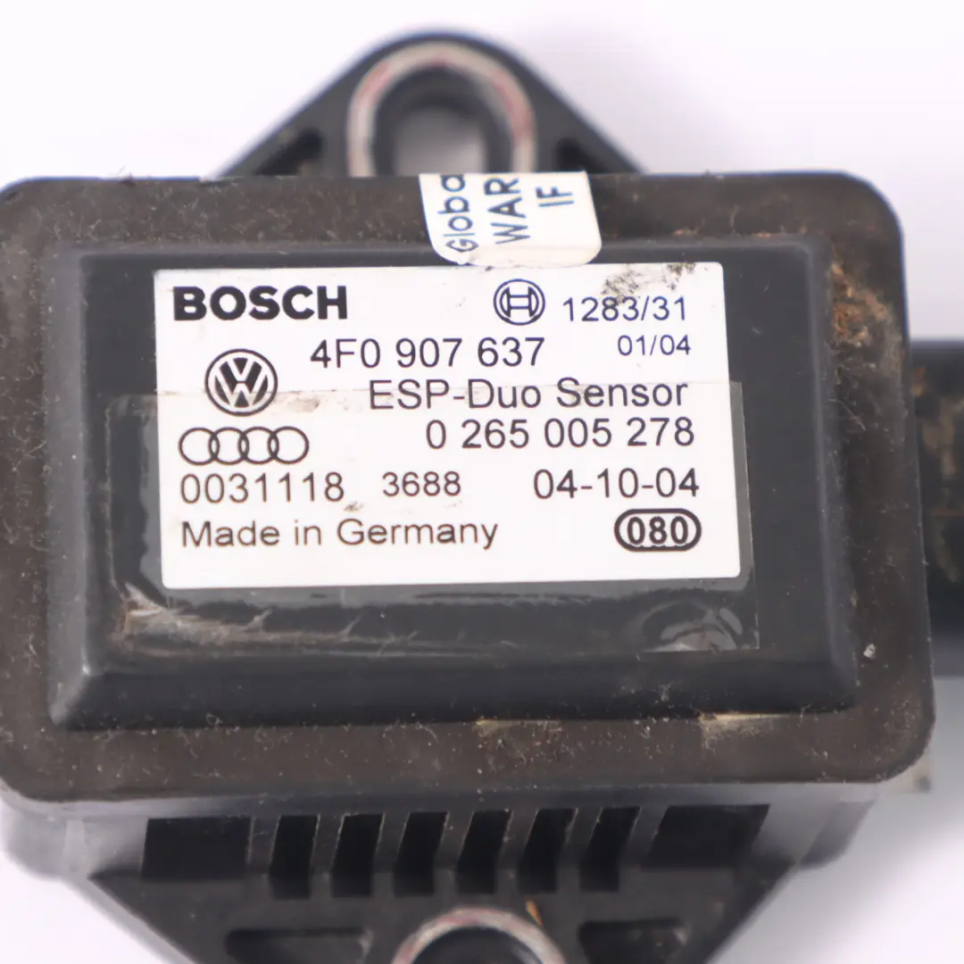 Audi A4 B7 Moduł Czujnik ESP - SKU 4F0907637 - Numer Części 4F0907637