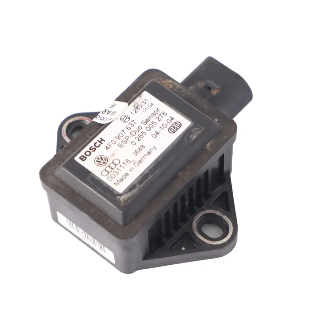 Moduł Czujnik ESP do Audi A4 B7 o numerze 4F0907637 Audi A4 B7 Moduł Czujnik ESP - SKU 4F0907637 - Numer Części 4F0907637