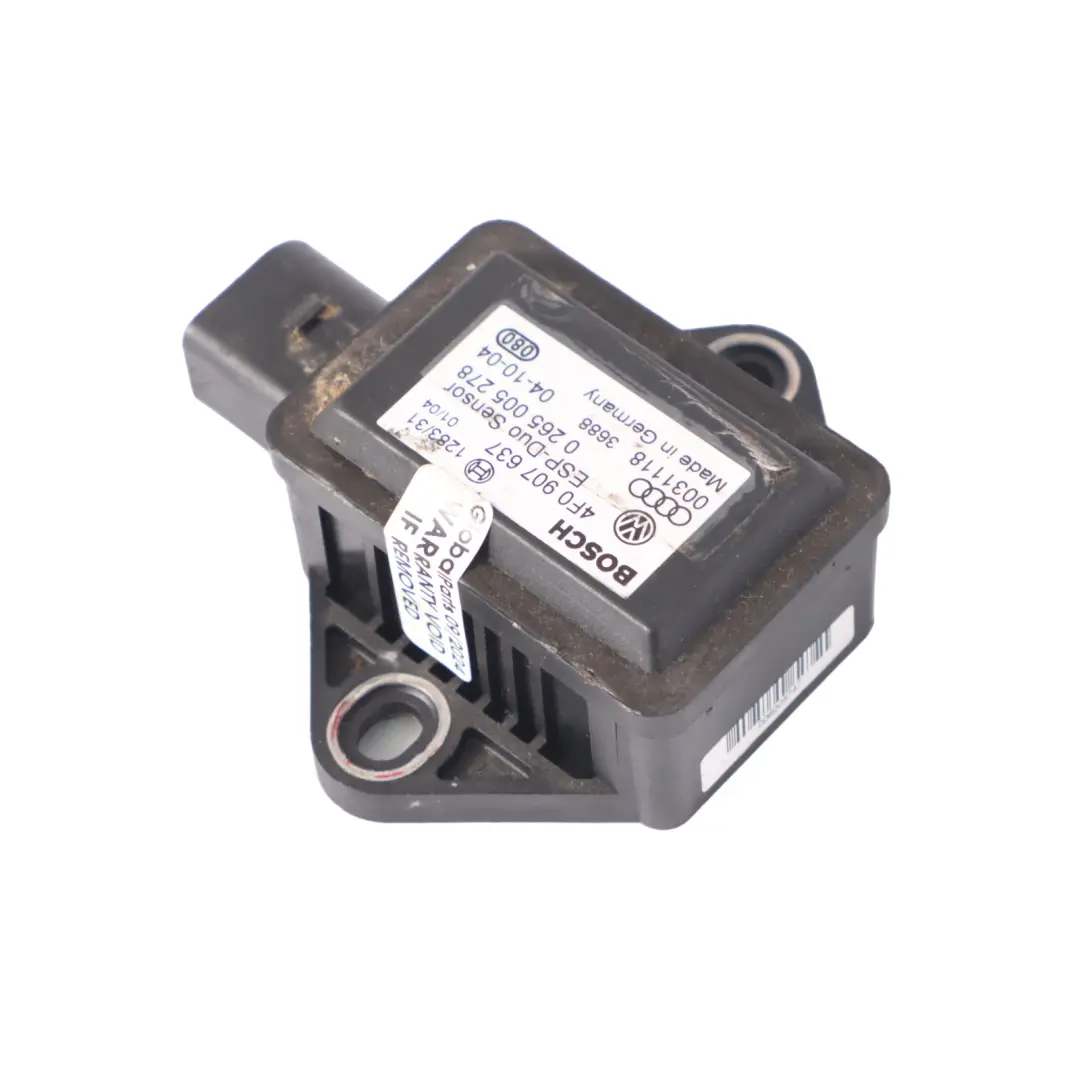 Moduł Czujnik ESP do Audi A4 B7 o numerze 4F0907637 Audi A4 B7 Moduł Czujnik ESP - SKU 4F0907637 - Numer Części 4F0907637